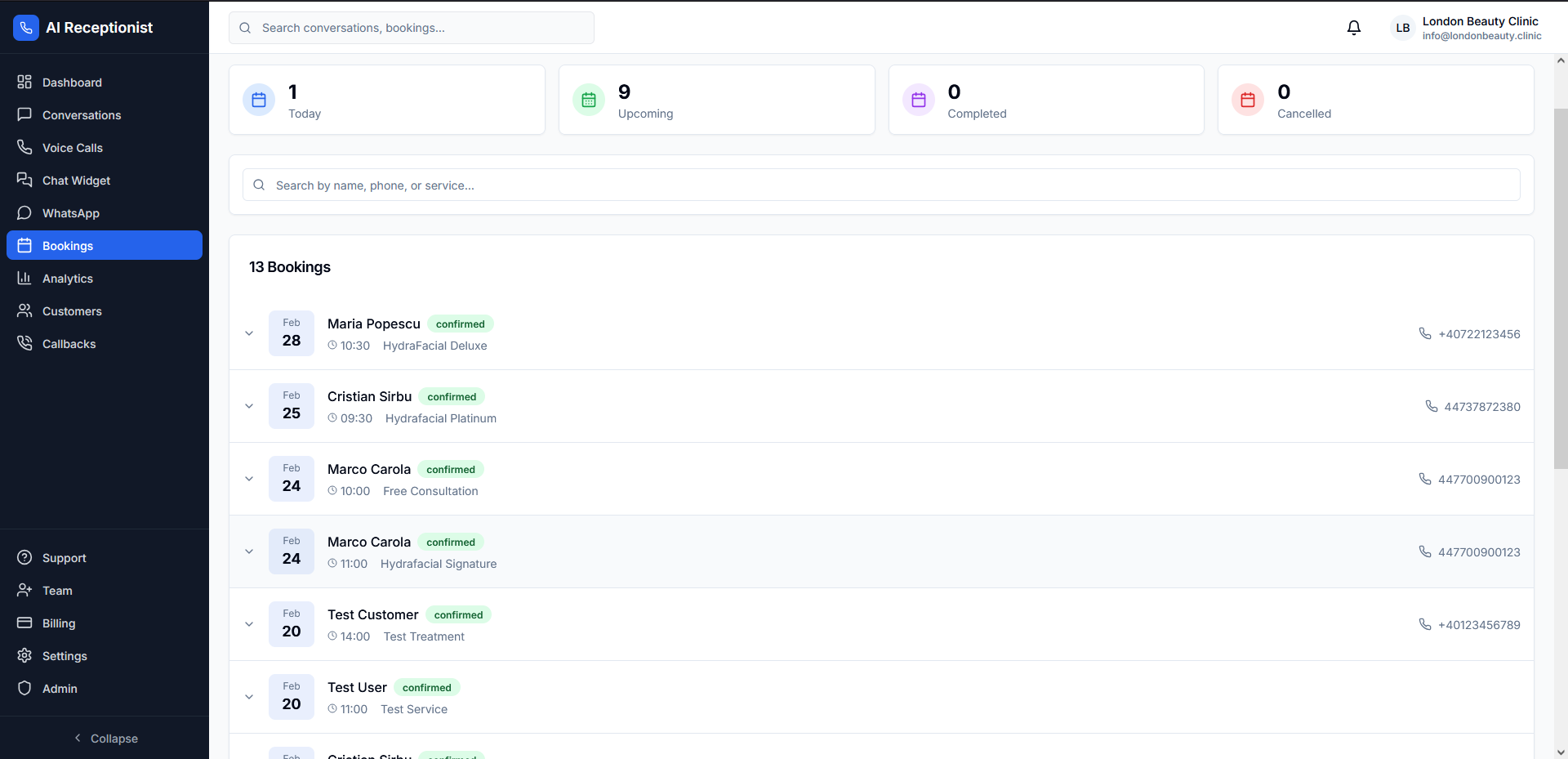 Zarządzanie Rezerwacjami